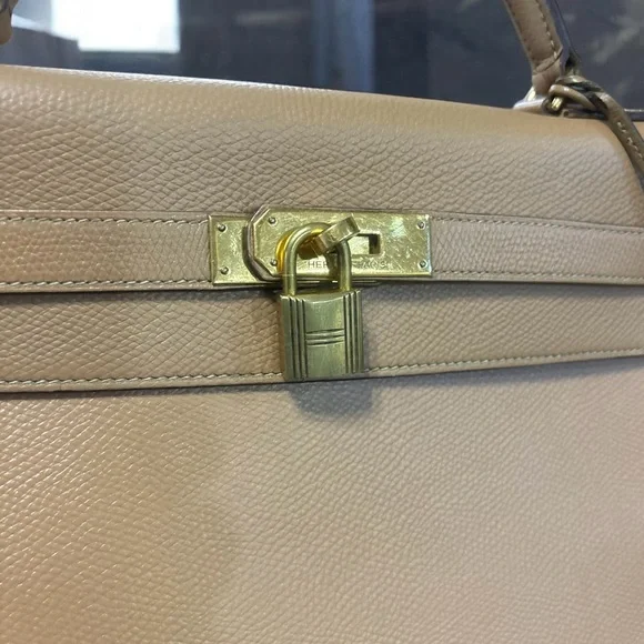 1988’ Vintage Hermes Kelly 32 Epsom Sellier Birkin Bag - Picture 10 of 12